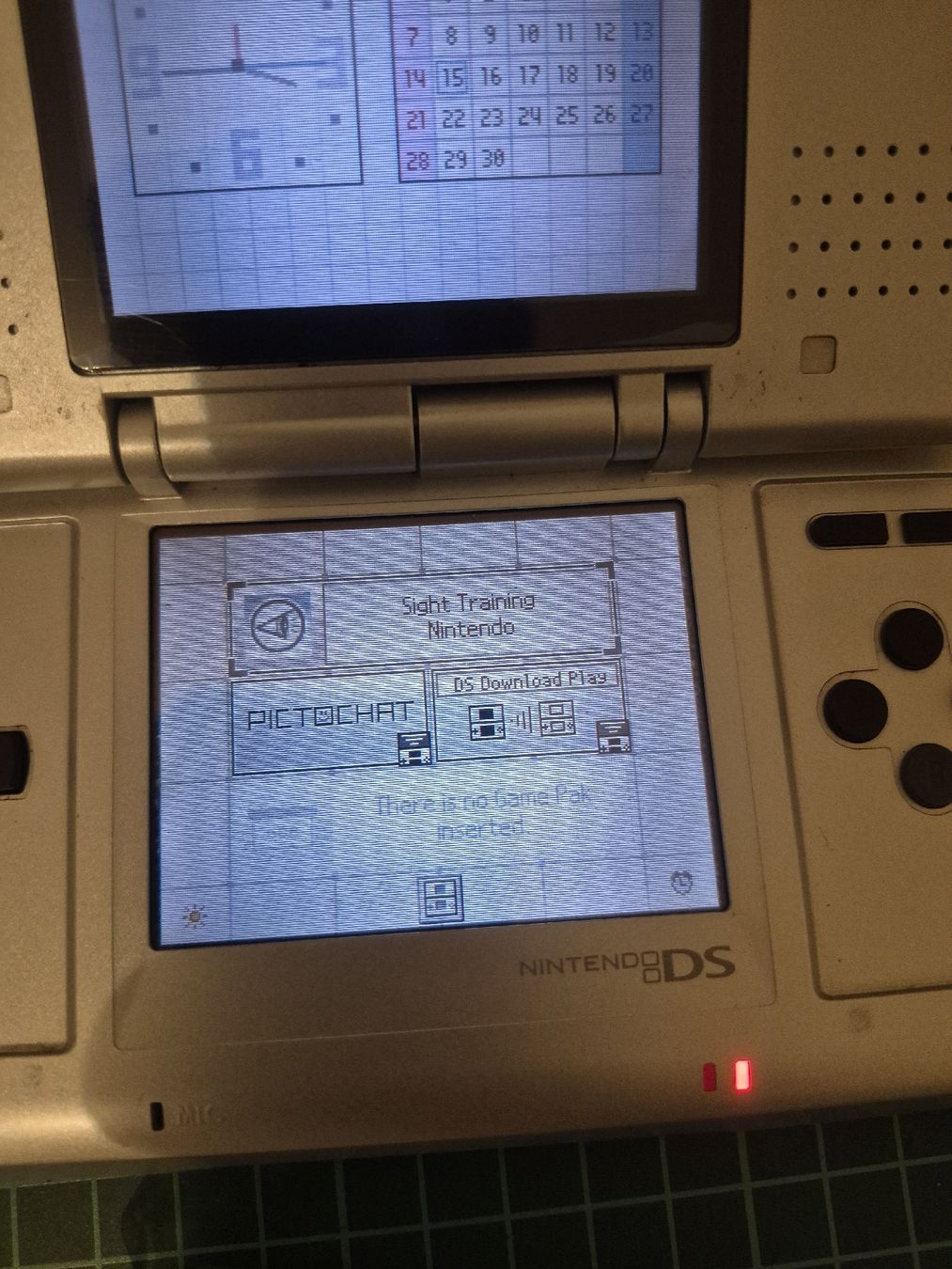 Nintendo Console: Nintendo DS Classic Silver + Sight Training Game Tested! – Usato da Meyrin venduto da Retro-GZ 3