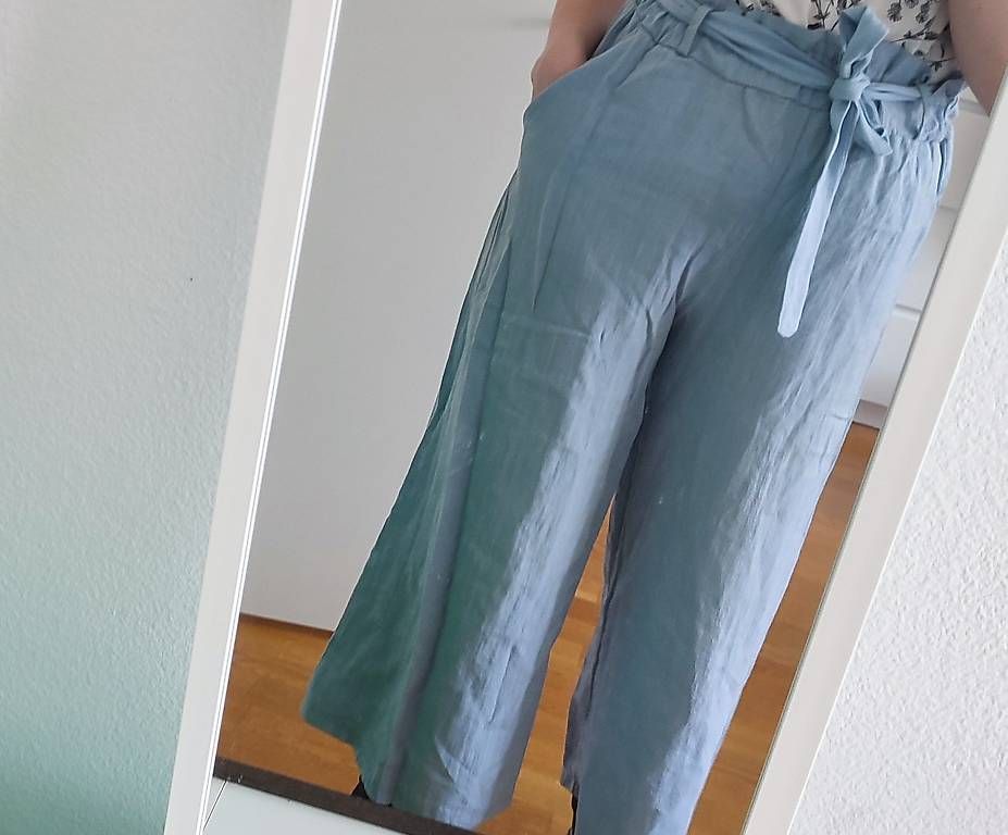 Pantaloni: Light blue linnen pants / Hellblaue Leinenhose – Usato da Zürich venduto da aba_6b6j 2