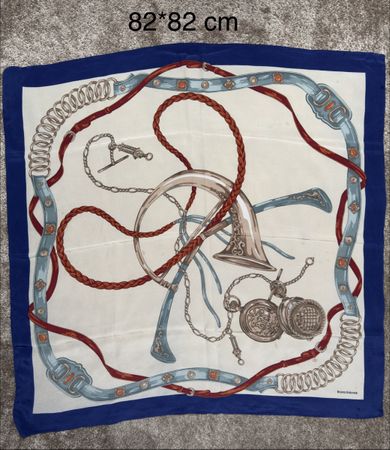 Foulard soie Bruno Gabrieli 82x82 vintage