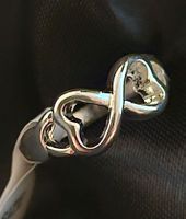 Eleganter Ring Herz, 925 versilbert, Gr. 8