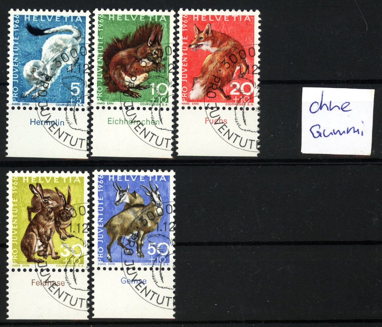 Tutti i francobolli: 1966, Pro Juventute, ET, ohne Gummi – Usato da Willisau venduto da Vollstempel