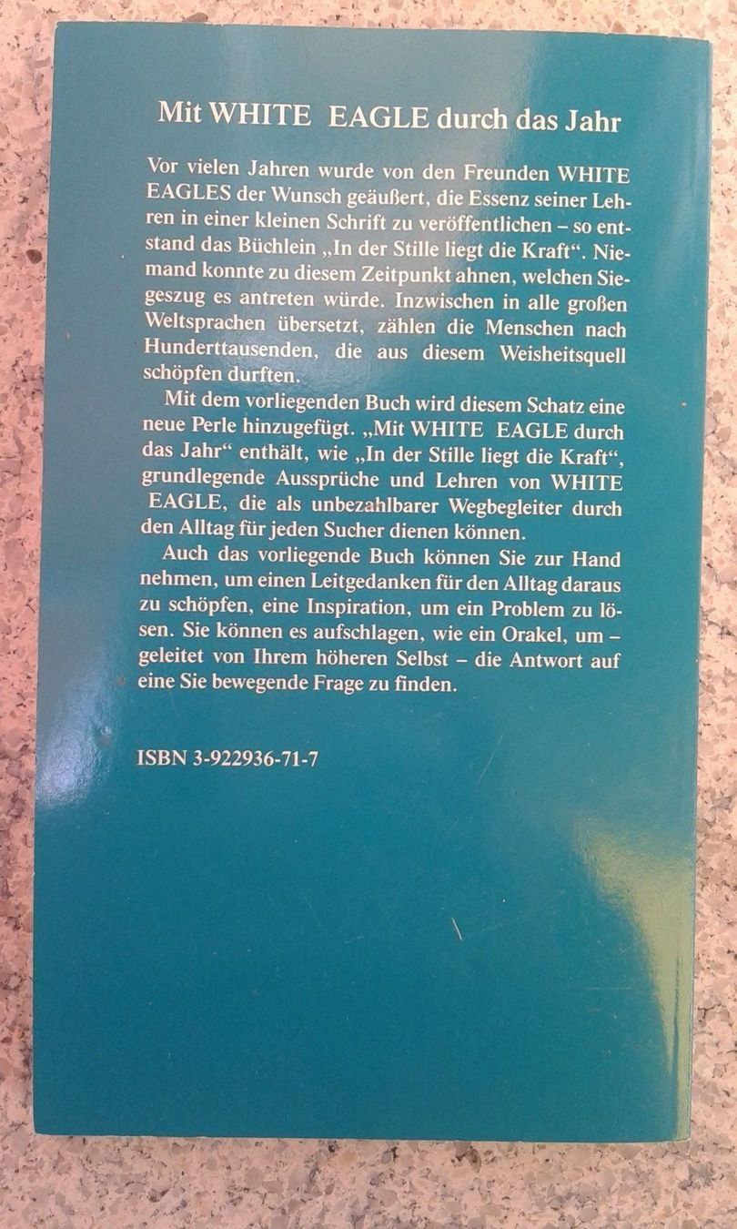 Bücher: White Eagle Mit White Eagle durch das Jahr – Gebraucht aus Basel von Alacant 1