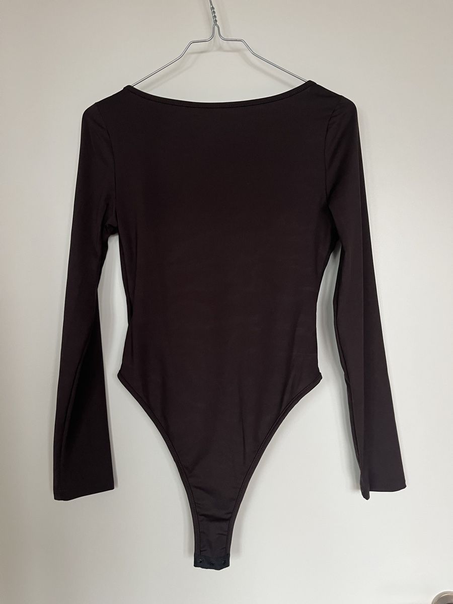 Top: Neuer, brauner Body mit langen Ärmeln, Grösse S – Nuovo e nell'imballaggio originale da Zürich venduto da ana.vla 4