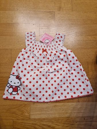 Robe Hello Kitty à pois rouges, taille 62cm