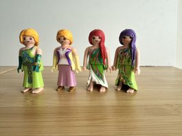 PLAYMOBIL Fantasy – 4 Frauen mit Kleidern & langen Haare