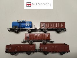 Roco 5-Teiliges Set Deutsche Bundesbahn Güterwagen DC H0