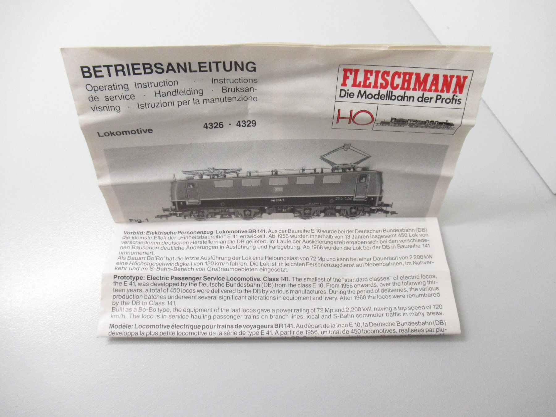 Fleischmann Modellini di ferrovie: Fleischmann 4329 E-Lok BR 141 Deutsche Bahn SBahn Analog OVP – Usato da Basel venduto da mhmarken 6