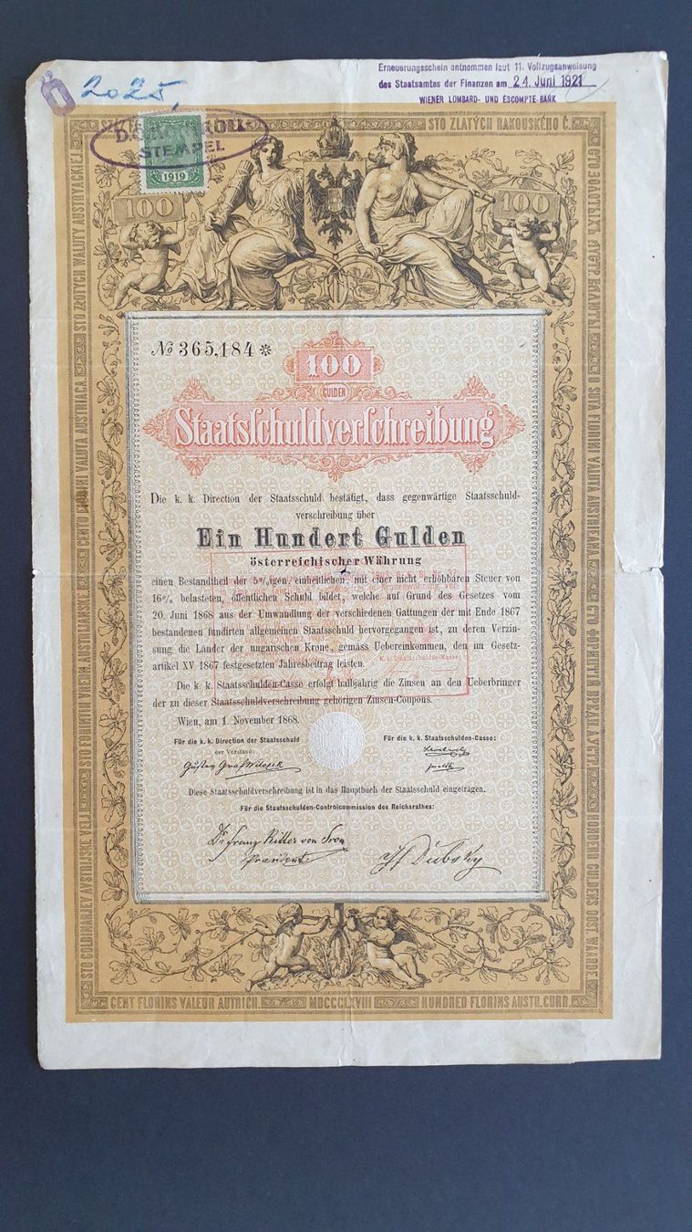 Dokumente: Österreich. Staatsschuldverschreibungen. – Gebraucht aus Goldach von armando_r 3