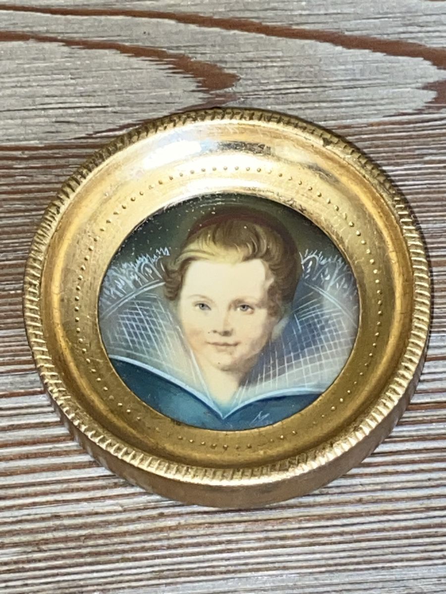 Gemälde: Antikes Miniatur Portrait, gerahmt – Gebraucht aus Düdingen von Reconflo 1