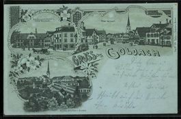 Mondschein-Lithographie Goldach, Gasthau