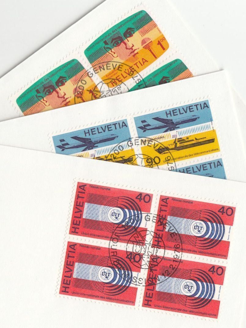 Alle Briefmarken: SBK D Xl 11 - 13 FDC 4er-Block – Gebraucht aus Bürglen TG von StampGraf