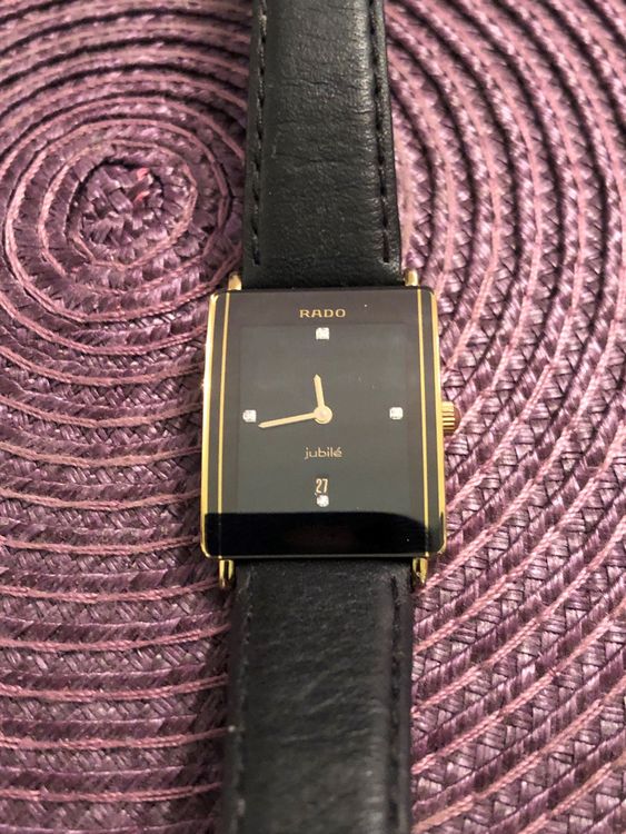 Montre Bracelet Rado Jubilé - Boîtier Et Bracelet Céramique Noirs - Cadran Bleu Et Noir - Mouvement Quartz - Homme - Occasion