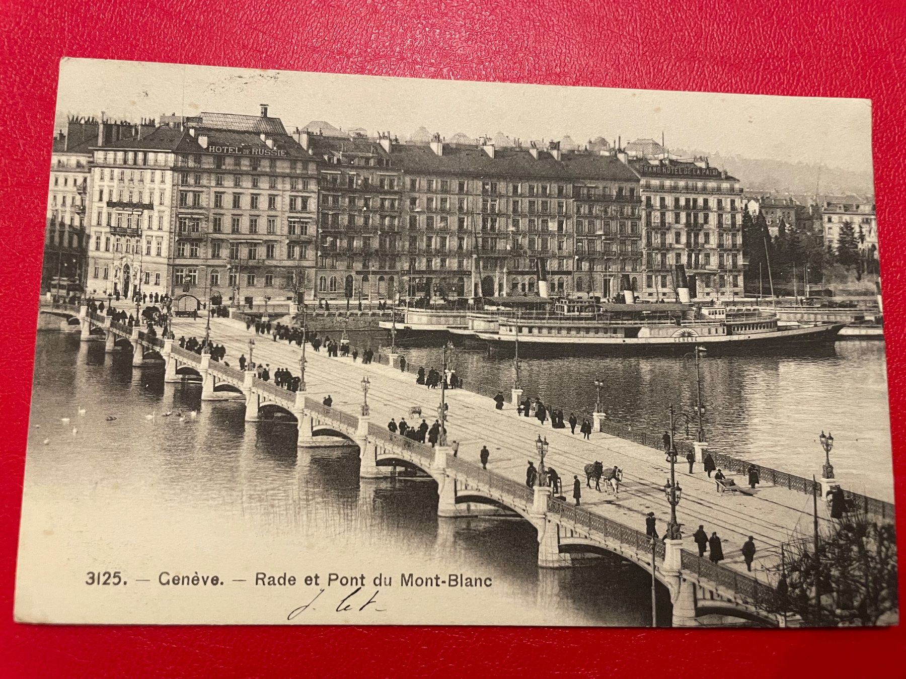 Cartoline postali: 1908 ; Genève ; Rade et Pont du Mont-Blanc – Usato da St-Légier-Chiésaz venduto da Theo006