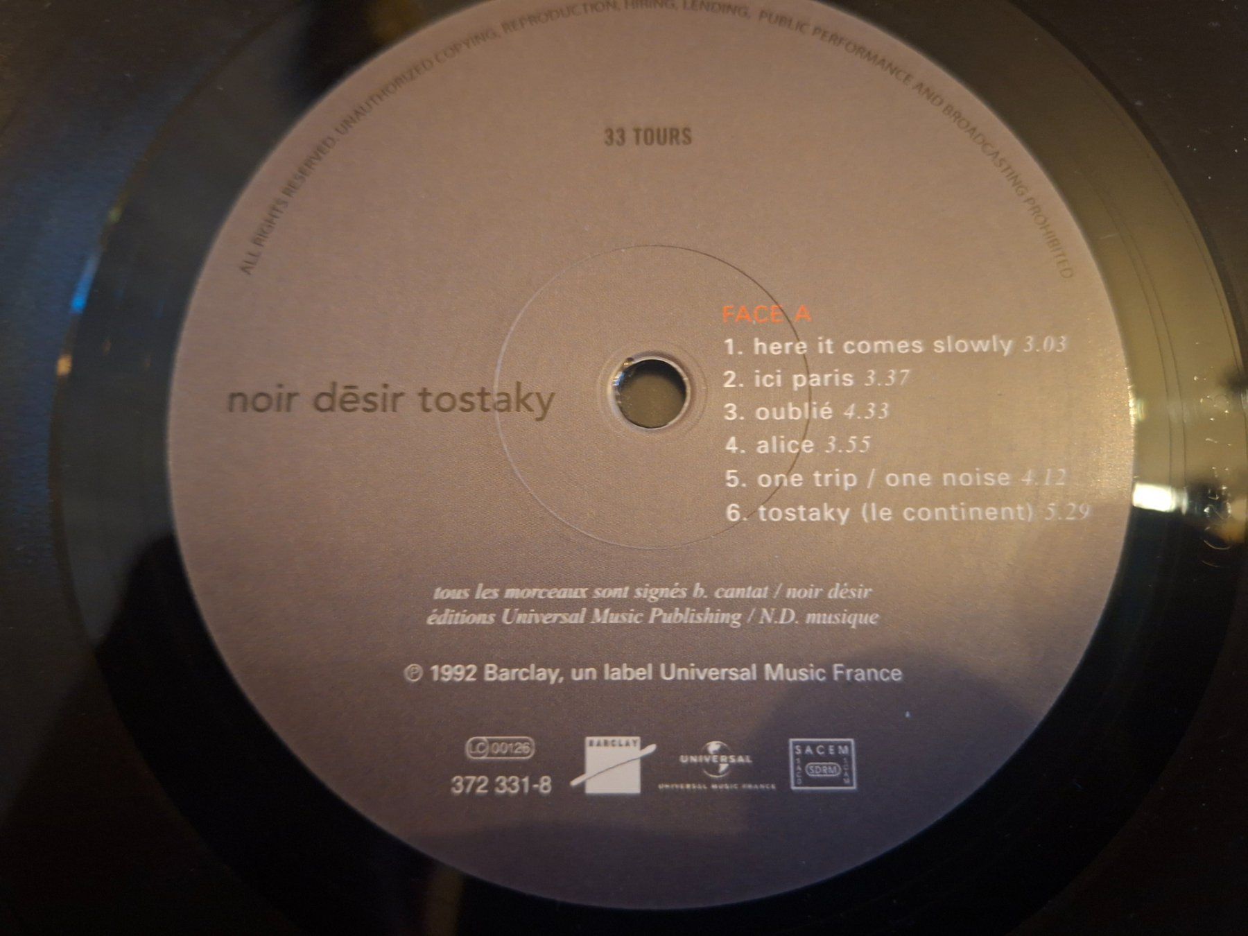 Schallplatten: French Rock LP - Noir Désir - Tostaky - 2012 – Gebraucht aus Bernex von Wannabehasbeen01 5