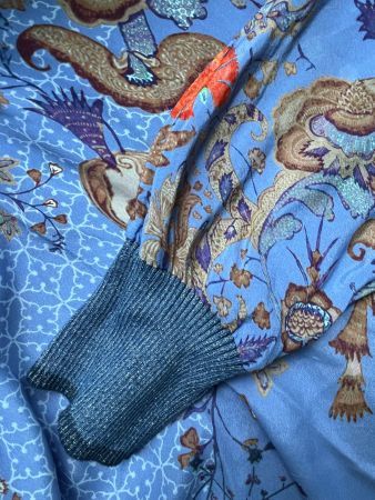 Leichte Sommerbluse, Gr. 42, Seide/Viskose, Top Zustand
