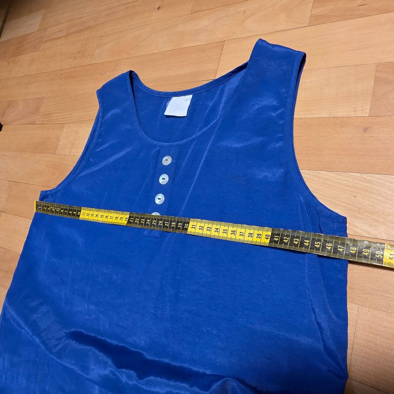 Camicette: Vintage Sommerbluse Blau Gr. M – Usato da Wald ZH venduto da CapLux 2