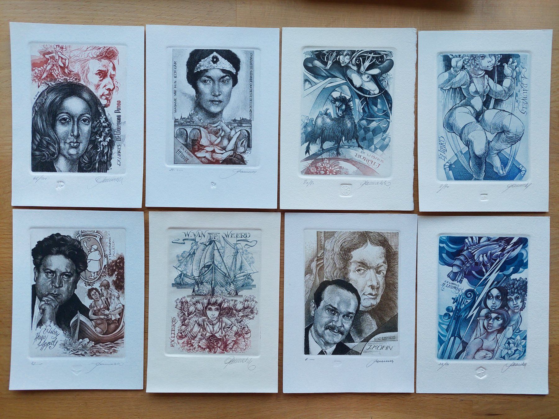 Dipinti: Sammlung Exlibris Hedwig Pauwels signiert – Usato da Obfelden venduto da Exlibris-Art 2