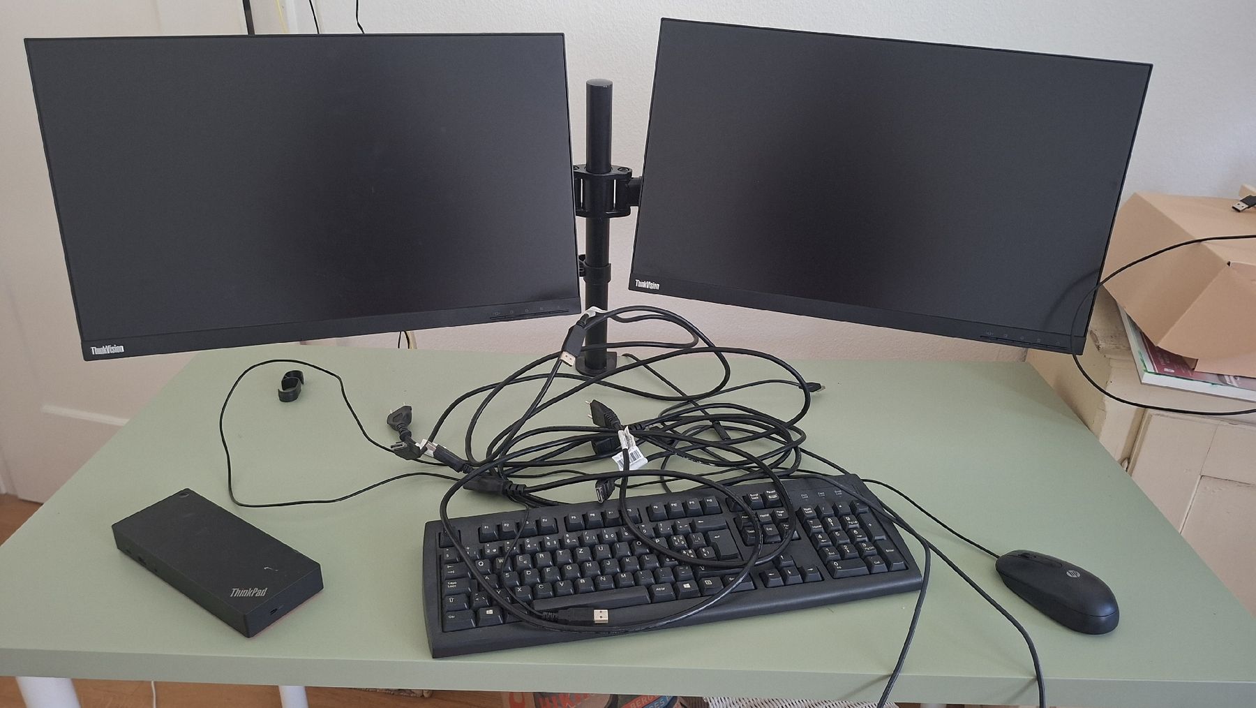 Lenovo Monitor: Full Homeoffice Setup: 2 Lenovo Monitors, Arms, Dock, Cables – Nuovo (secondo la descrizione) da Zürich venduto da Rah_zzx8