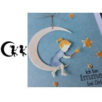 KINDER AUF DEM MOND STANZSCHABLONE