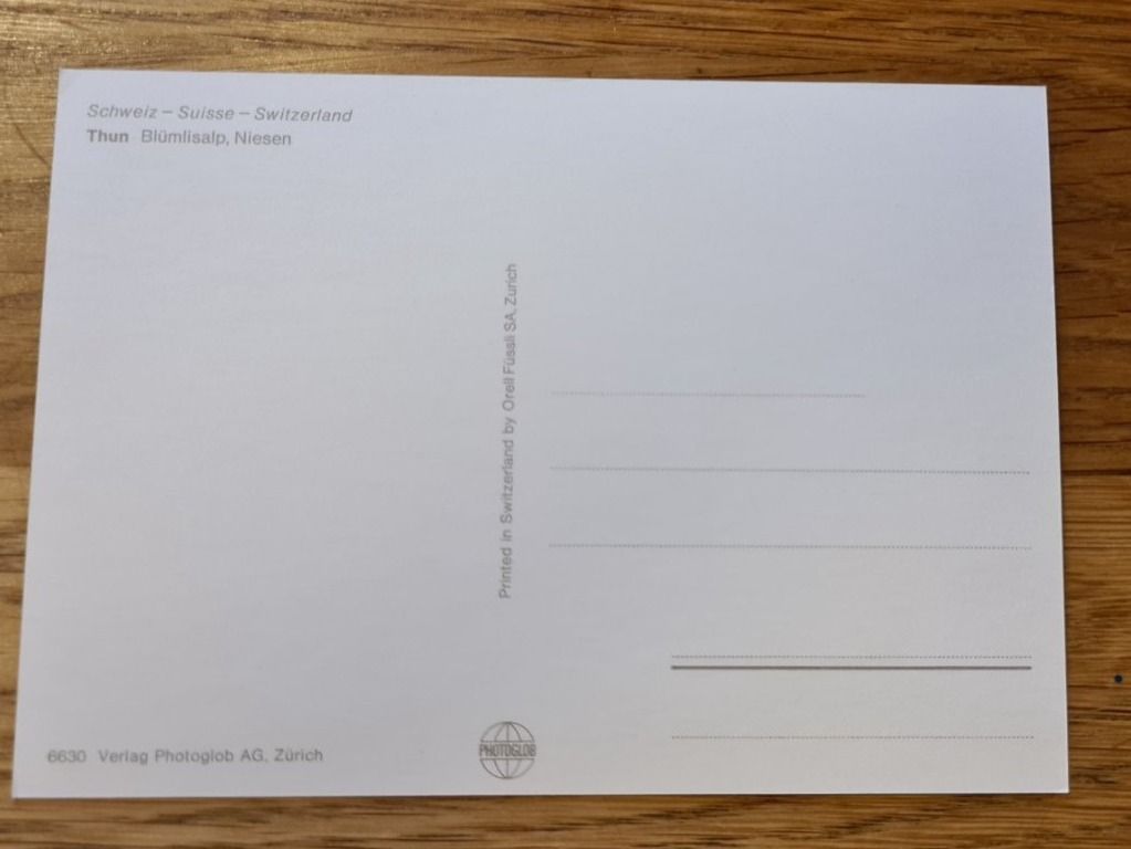Cartoline postali: Thun, Blümlisalp, Niesen, Ansichtskarte – Nuovo (secondo la descrizione) da Winkel venduto da Heuresis 1