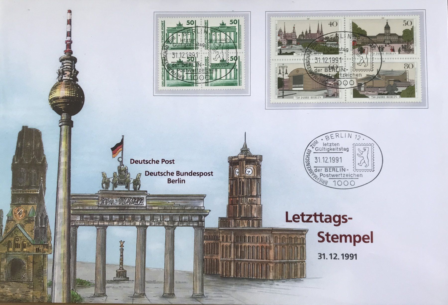 Tutti i francobolli: FDC MAXI LETZTAGS-STEMPEL 31.12.1991 – Usato da Ostermundigen venduto da crazy-horse-1840