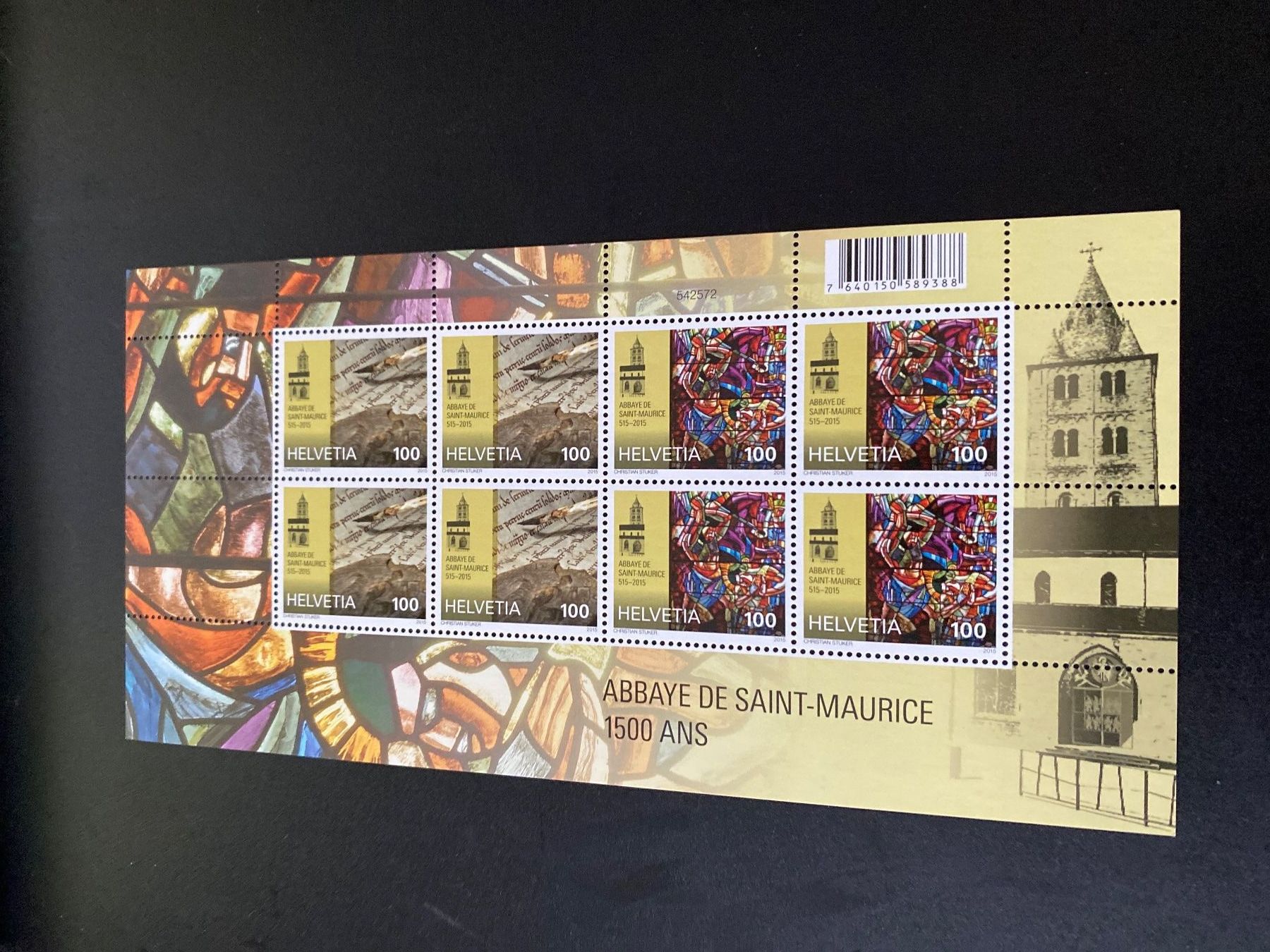 Tous les timbres: 2015 Kleinbogen 1500 Jh Abtei Saint Maurice **  ZN 1538 + 39 – D'occasion à Niederrohrdorf par leni29