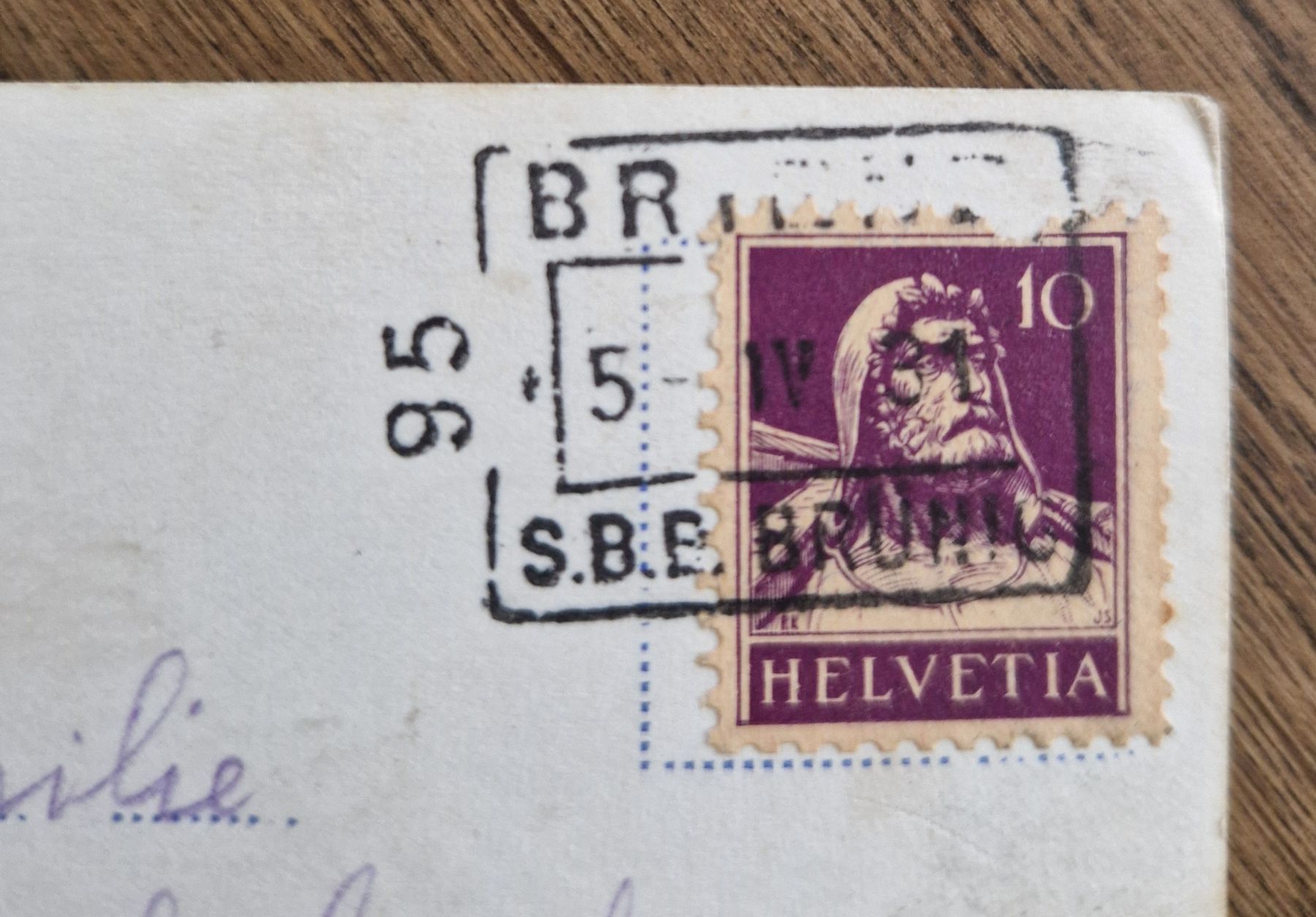 Cartoline postali: Brienz 1931, Stempel: SBB BRÜNIG – Usato da Ebikon venduto da Donar50 1