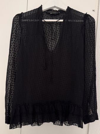 Schwarze Zara Bluse, Gr. L