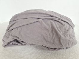 Fixleintuch Grau für 140cm x 200cm 100% Baumwolle