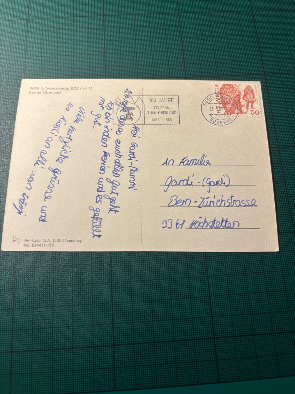 Cartes postales: AK Schwarzenegg B.O. – D'occasion à Utzenstorf par Rose0303 2