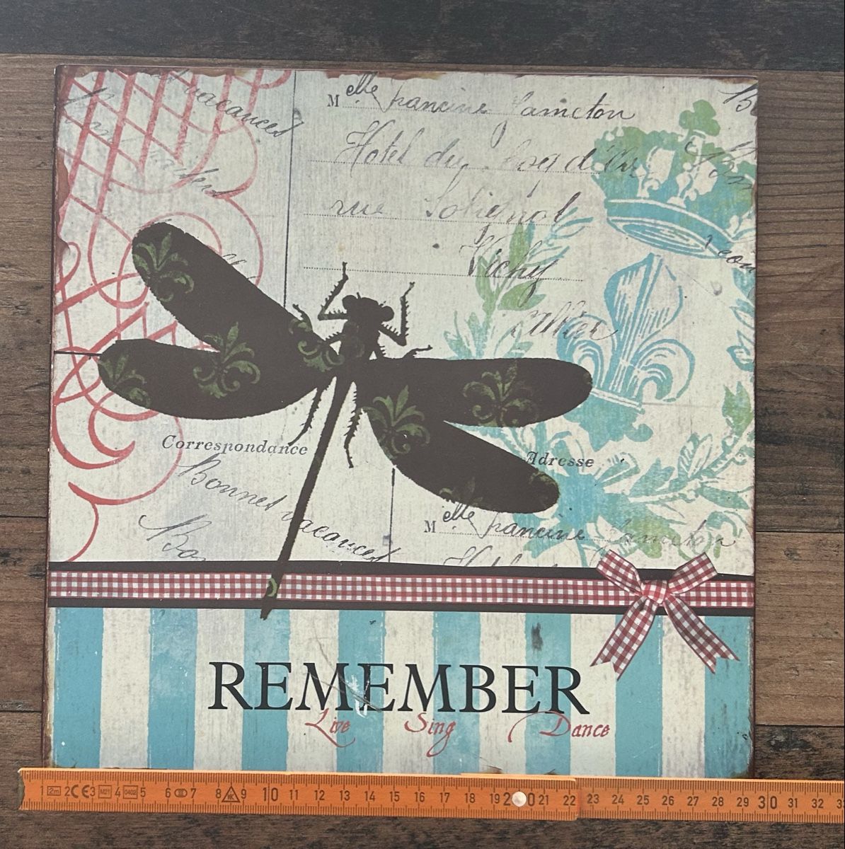 Schilder: Blechschild Libelle Remember – Gebraucht aus Oberwil BL von ThreeLions1966 1
