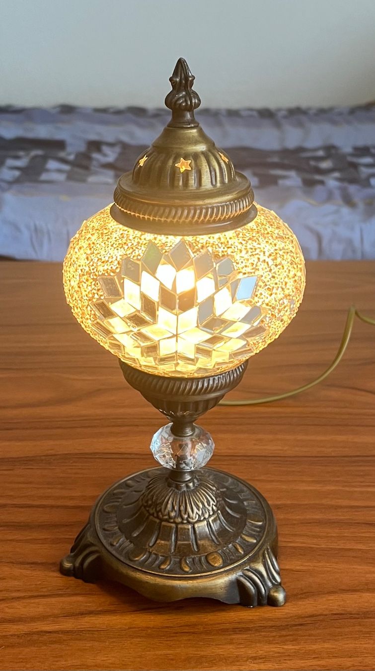 Lampade: Mosaiklampe, weiss, Handmade – Nuovo (secondo la descrizione) da Fischbach-Göslikon venduto da Rosatt 2