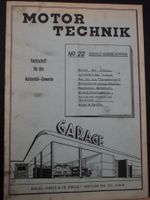 Prospekt Fachschrift Motor Technik No.22 1940er Jahre