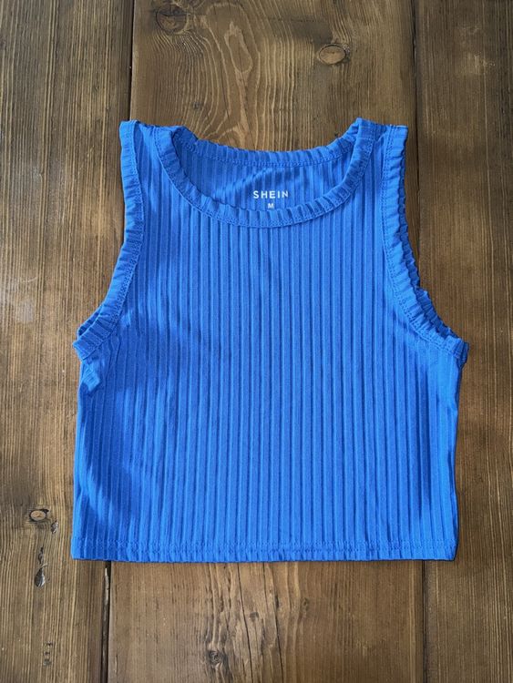 Crop Top Brassière Free People Movement Ashford Light Synergy Taille XS Bleu/noir