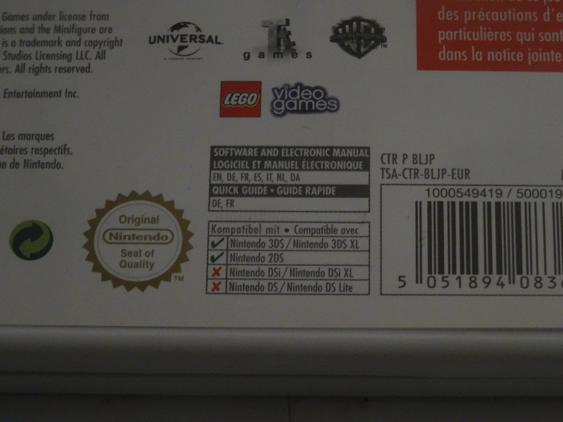 Nintendo Spiele: Lego Jurassic World 3DS – Gebraucht aus Olten von Disc-Ausverkauf 3