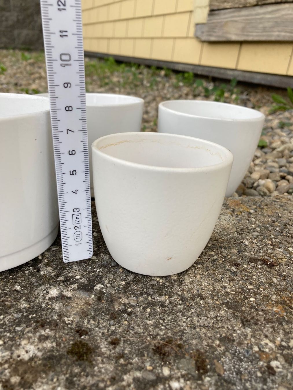 Vasi per fiori: 6x Übertöpfe weiss – Usato da Hitzkirch venduto da eve_may 2