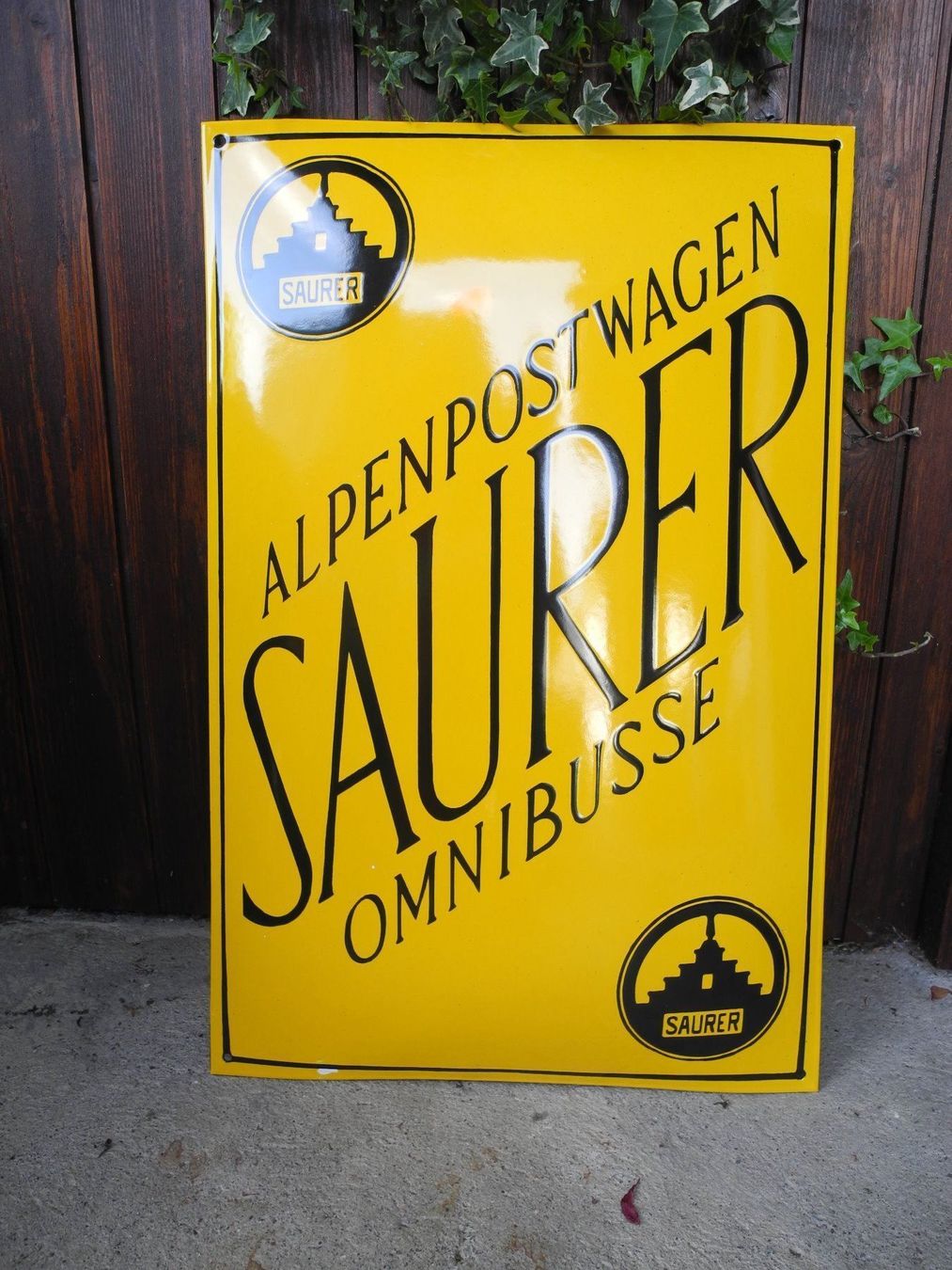 Saurer Schilder: SAURER ALPENPOST EMAILSCHILD – Neu (gemäss Beschreibung) aus Reinach AG von Huckleberrysix
