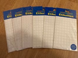 Sticker weisse Punkte 8mm Restposten