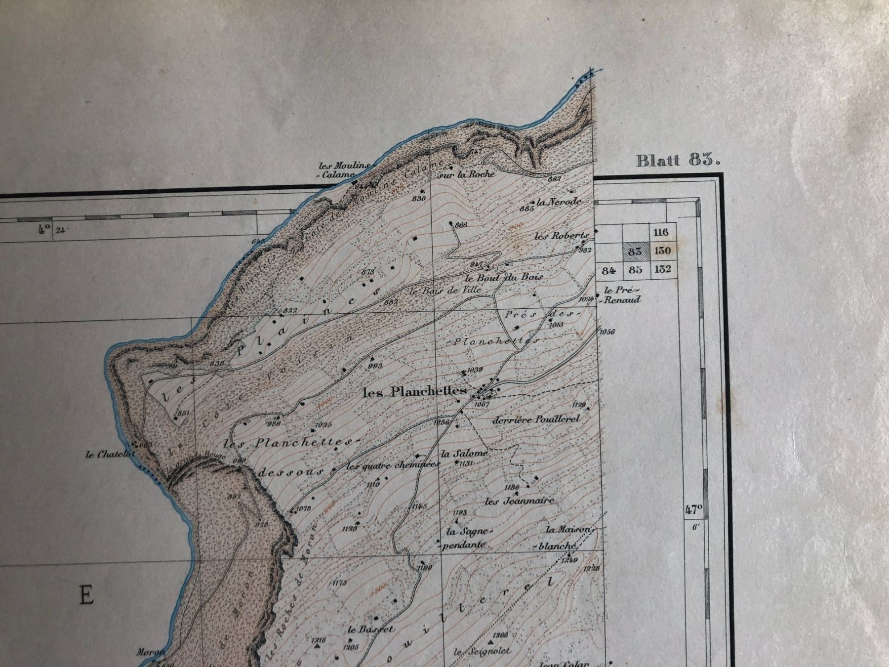 Landkarten & Atlanten: Siegfriedatlas Bl. 83: Le Locle 1885 – Gebraucht aus Zürich von allp 4