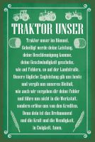 Blechschild-TRAKTOR UNSER-grün weiss