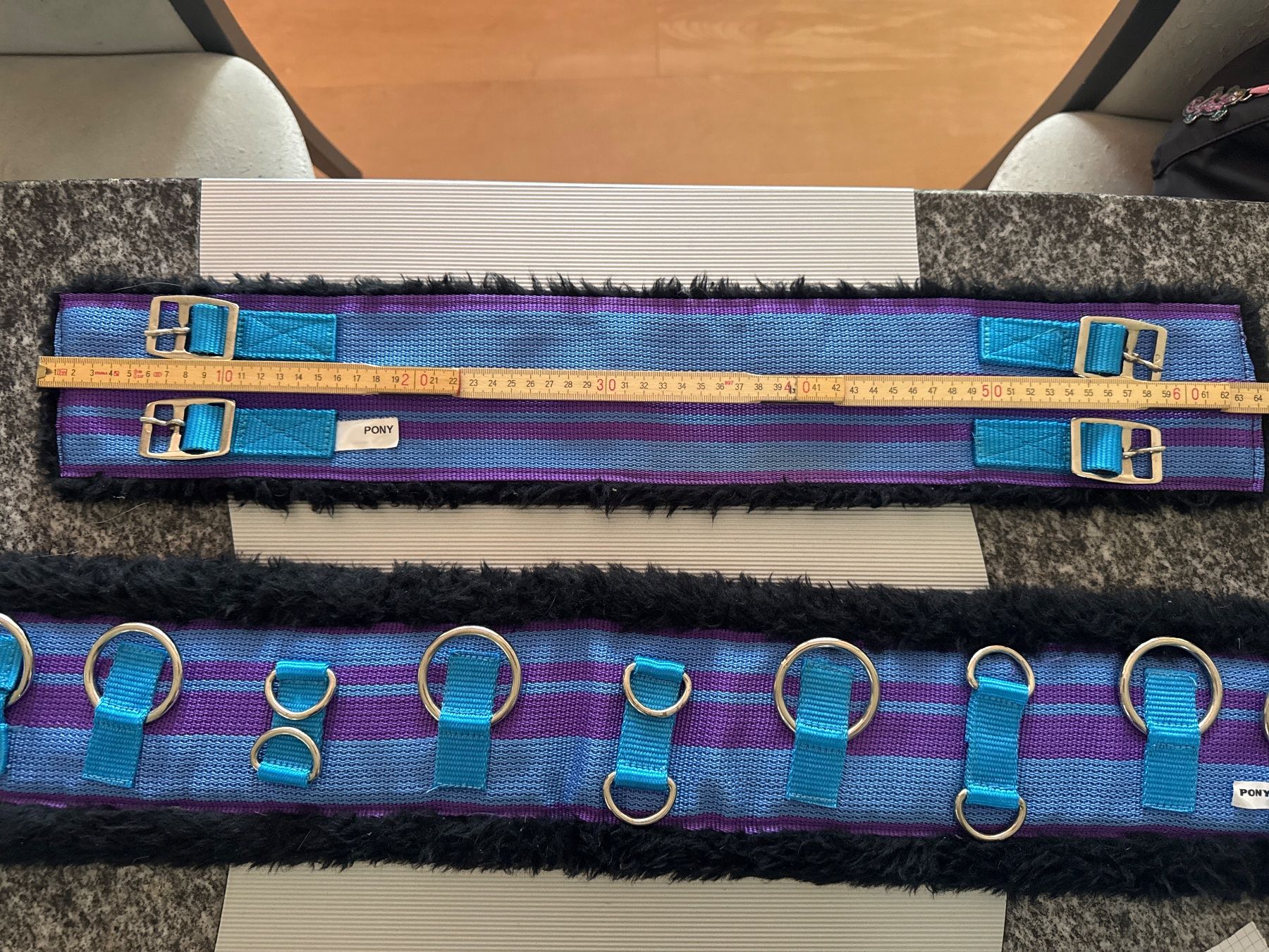 Gürtel: Longiergurt Pony, violet/blau – Gebraucht aus Elsau von CTN20 4