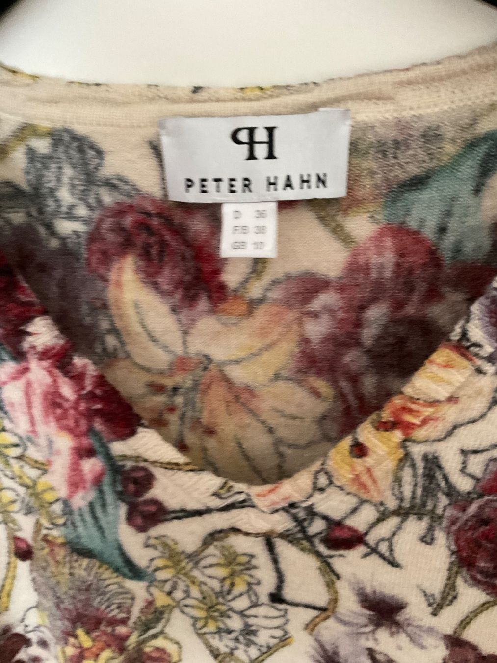Peter Hahn Pullover & Sweatshirts: Peter Hahn Merino Wolle Pullover Gr 38/36 ecrue/Bunt – Gebraucht aus Urdorf von alda02 1
