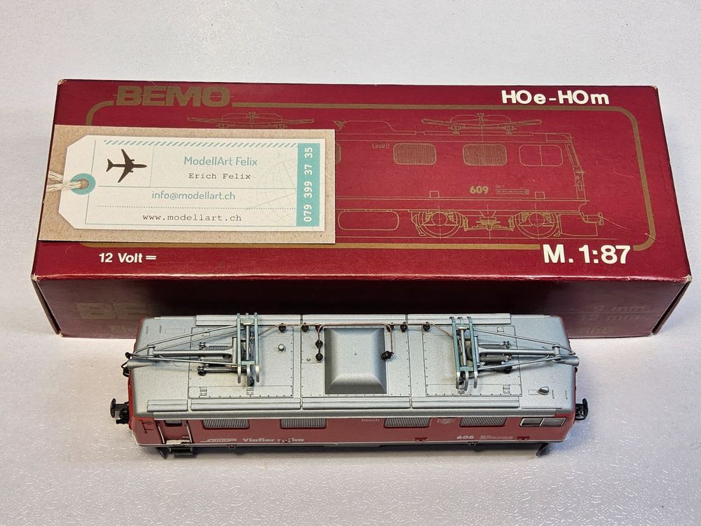Bemo Modelleisenbahnen: Bemo 1252 119 Vitrinenmodell _ RhB E-Lok Ge 4/4 I 606 Kesch – Gebraucht aus Uerikon von Airport68 7