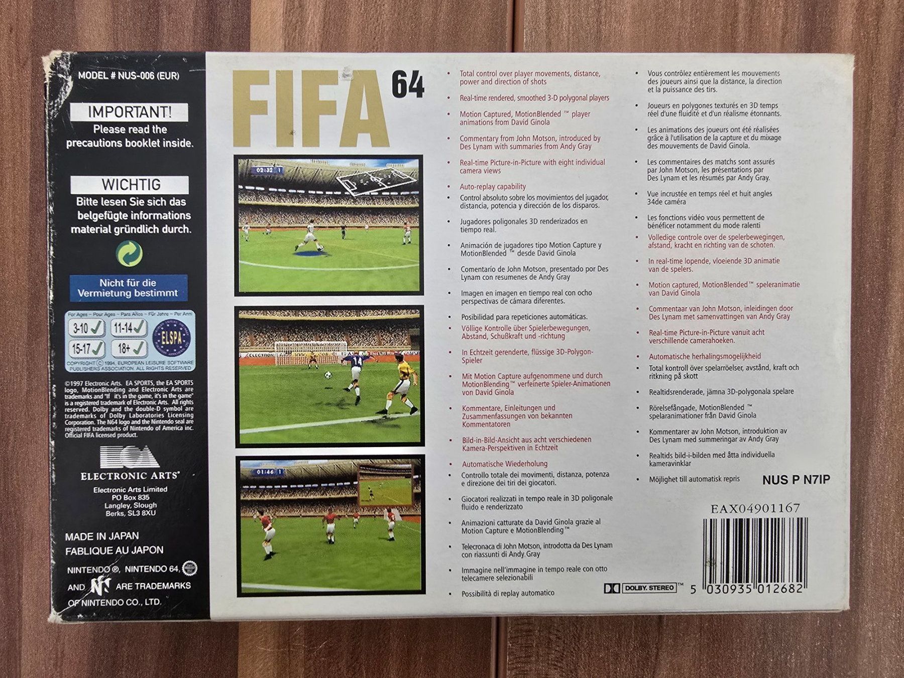 Nintendo Giochi: N64 / Fifa 64 – Usato da hombrechtikon venduto da eatos88 1