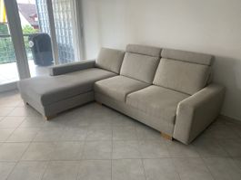 3er Sofa mit Récamier links beige guter Zustand 284cm