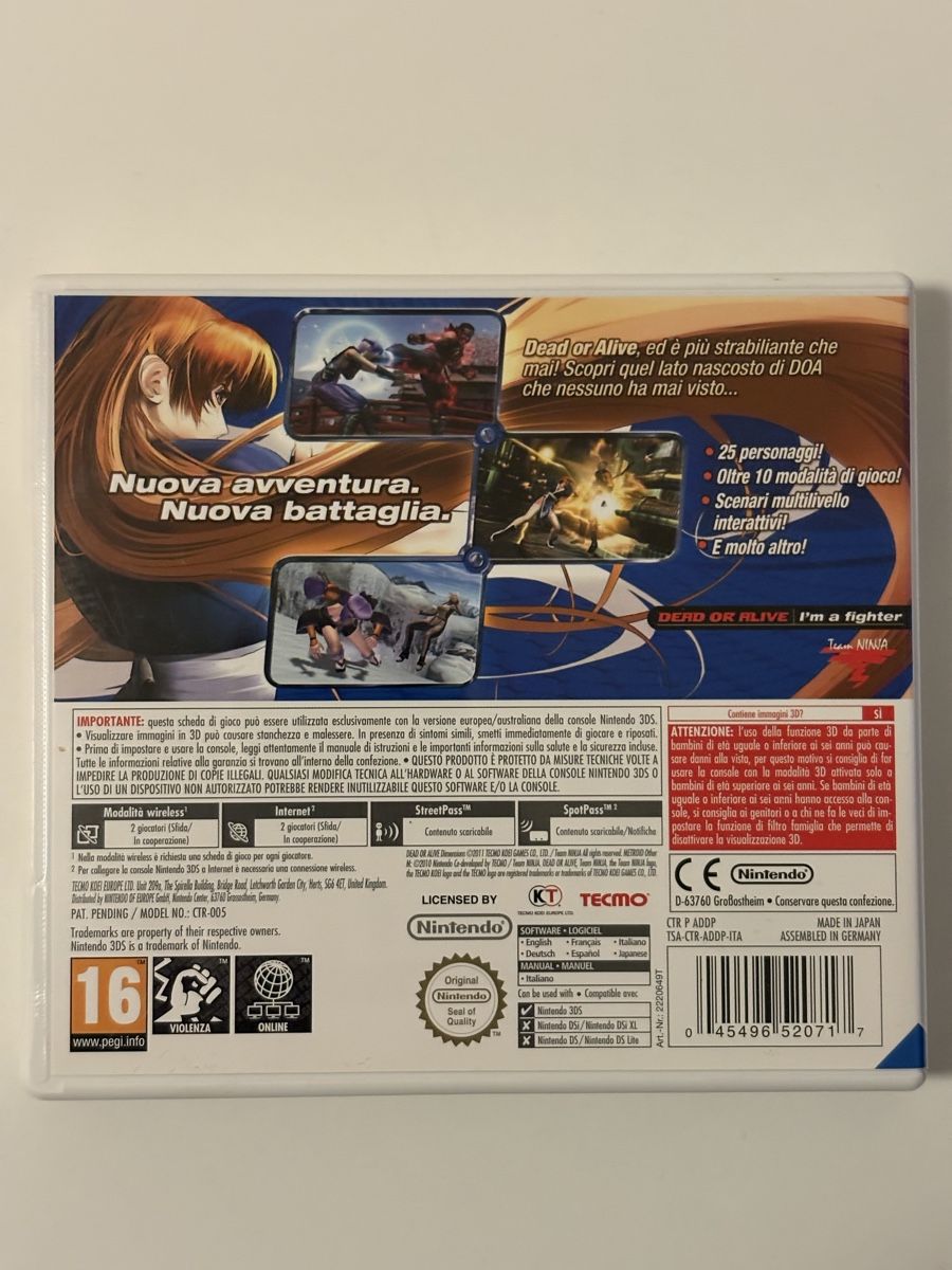 Nintendo Giochi: 🔥 Dead or alive dimensions - 3DS nintendo – Nuovo (secondo la descrizione) da Zürich venduto da Collecting-World 1