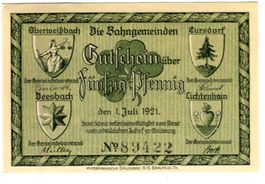 Notgeld "50 Pfennig. Oberweissbacher Bergbahn 1921"