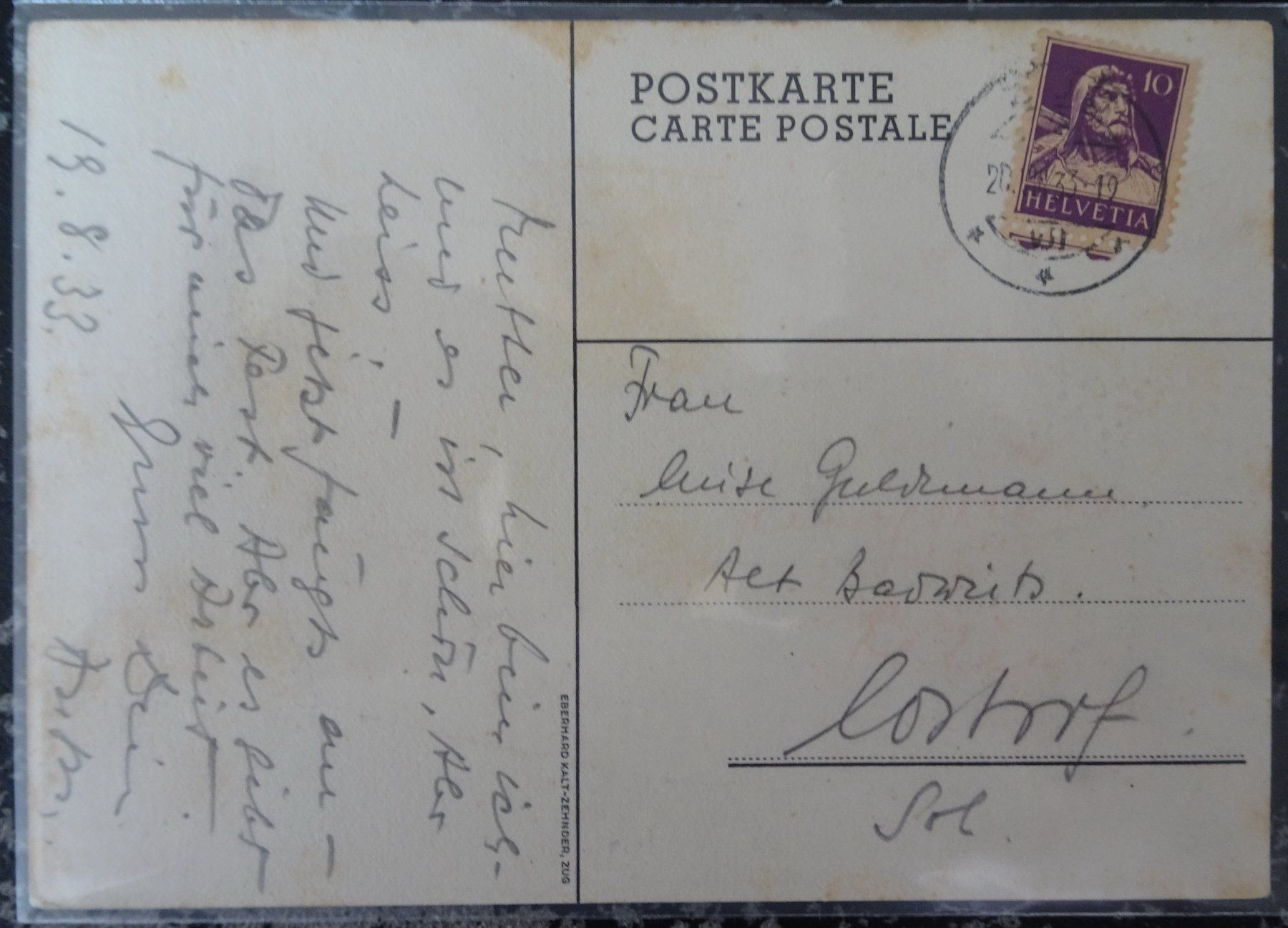 Cartoline postali: AK Studentika Schweizerischer Studentenverein – Usato da Feldbrunnen venduto da MarcusSO 1