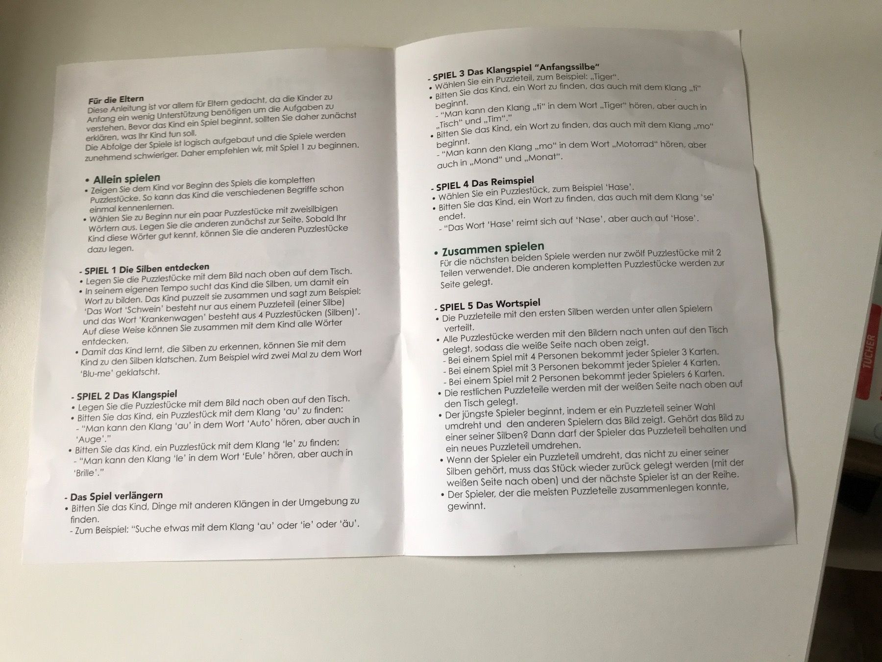 Spiele: Lernspiel Silben – Gebraucht aus Landschlacht von girris100 3