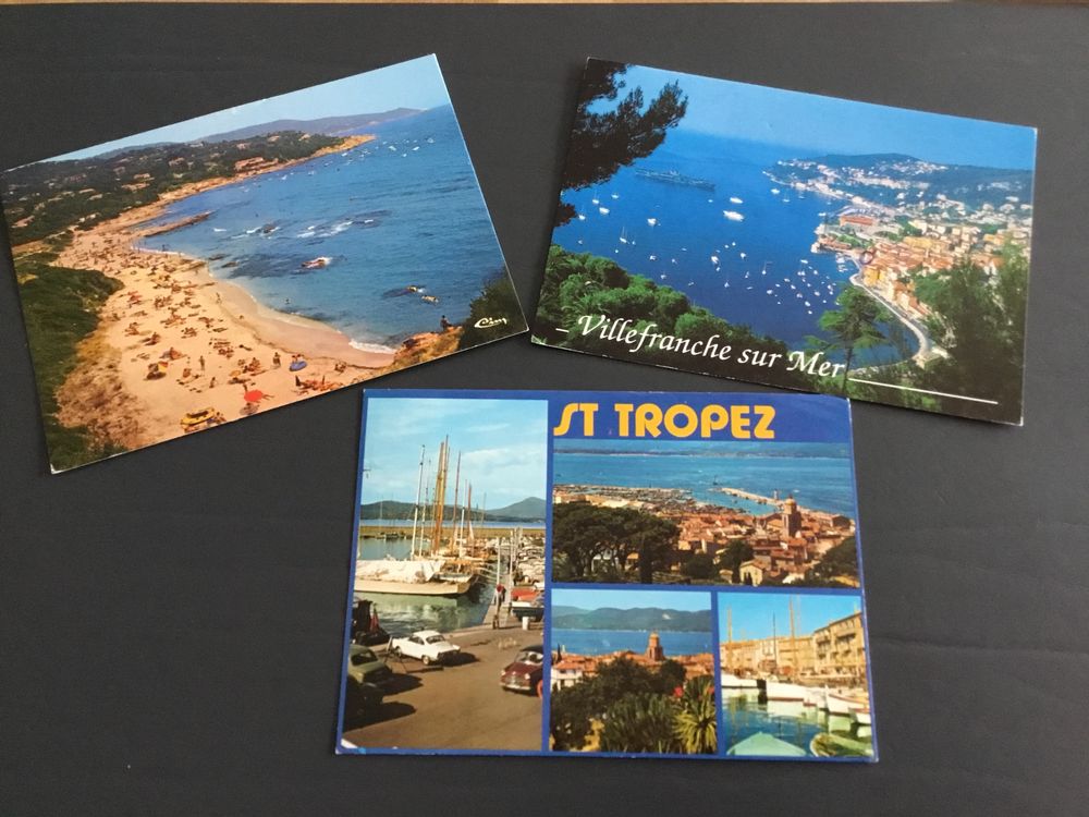 3 Postkarten aus Südfrankreich, Flugzeugträger Clemenceau (Gebraucht ...